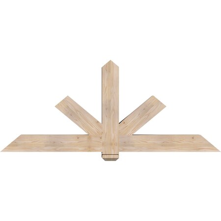 Ekena Millwork Kennewick Smooth Timber Gable Bracket, Douglas Fir, 72"W x 30"H x 5 1/2"D x 5 1/2"F, 10/12 Pitch GBW072X30X0606KEN00SDF